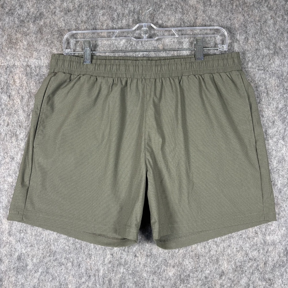 Steele Shorts Men's XL x‎ 5" Inseam Green Gym Train Run Stretch St33le